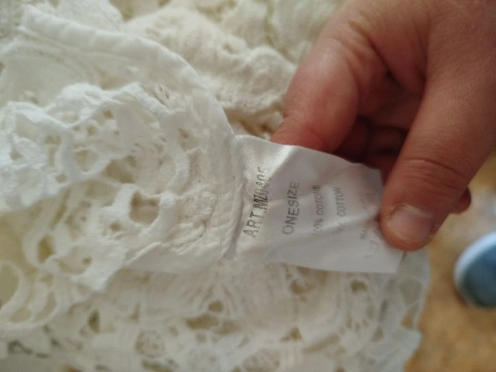 Caftan crochet blanco talla única  – photo 8